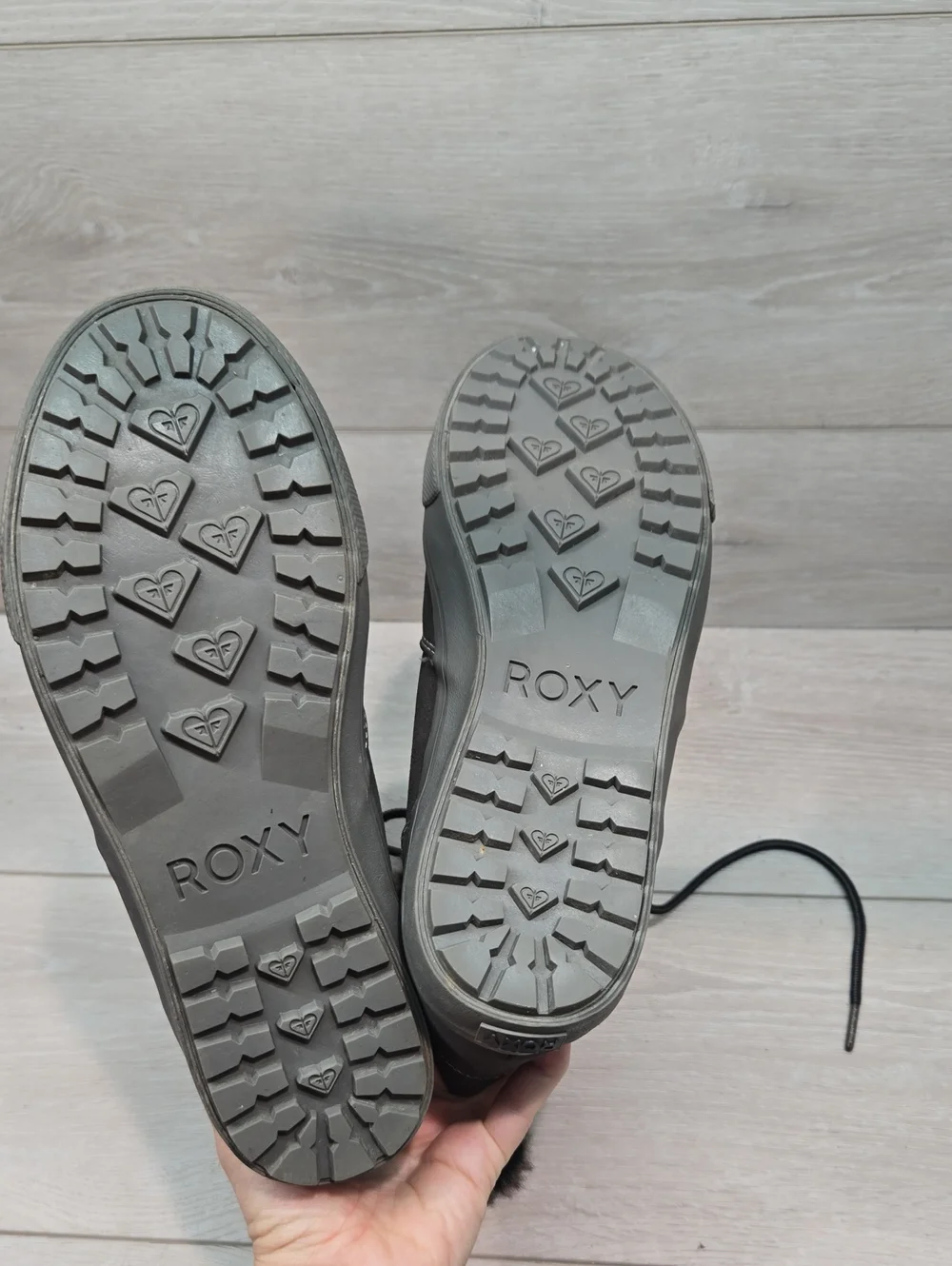 Roxu Womens Gray Faux-Fur Lace-Up Winter Boots Tall Shoes Sz 9